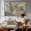 World Map Canvas Print – Detailed Map of the World Wall Art