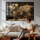 World Map Canvas Print, Modern Decorative Framed Map Artwork by MyGreatCanvas | Canvas Wall Art Prints | Photo Prints & Wall Decor