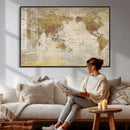 World Map Canvas Print – Detailed Map of the World Wall Art by MyGreatCanvas | Canvas Wall Art Prints | Photo Prints & Wall Decor