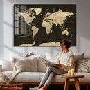 World Map Canvas Print – Framed World Map Wall Art for