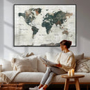 World Map Canvas Print – Framed Travel Map Wall Art for by MyGreatCanvas | Canvas Wall Art Prints | Photo Prints & Wall Decor