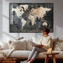 World Map Canvas Print – Detailed Map of the World Wall Art by MyGreatCanvas | Canvas Wall Art Prints | Photo Prints & Wall Decor