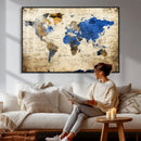 World Map Canvas Print – Colorful Abstract Travel Map, by MyGreatCanvas | Canvas Wall Art Prints | Photo Prints & Wall Decor