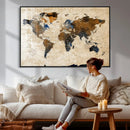 World Map Canvas Print – Framed Travel Map Wall Art for by MyGreatCanvas | Canvas Wall Art Prints | Photo Prints & Wall Decor
