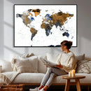 Colorful Watercolor World Map Canvas Wall Art – Framed by MyGreatCanvas | Canvas Wall Art Prints | Photo Prints & Wall Decor