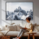 Snowy Mountain Range Canvas Print, Alpine Peaks Landscape by MyGreatCanvas | Canvas Wall Art Prints | Photo Prints & Wall Decor