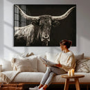 Vintage Texas Longhorn Bull Wall Art Canvas Print, Cow by MyGreatCanvas | Canvas Wall Art Prints | Photo Prints & Wall Decor