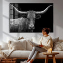 Texas Longhorn Bull Wall Art Canvas Print, Cow Portrait Wall by MyGreatCanvas | Canvas Wall Art Prints | Photo Prints & Wall Decor