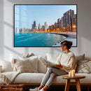 Chicago Wall Art Canvas Print, Chicago City Downtown Night by MyGreatCanvas | Canvas Wall Art Prints | Photo Prints & Wall Decor
