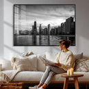 Chicago Wall Art Canvas Print, Chicago City Downtown Night by MyGreatCanvas | Canvas Wall Art Prints | Photo Prints & Wall Decor