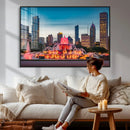 Chicago Wall Art Canvas Print - Chicago City Downtown Night by MyGreatCanvas | Canvas Wall Art Prints | Photo Prints & Wall Decor
