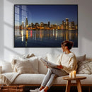 Chicago Wall Art Canvas Print - Chicago City Downtown Night by MyGreatCanvas | Canvas Wall Art Prints | Photo Prints & Wall Decor