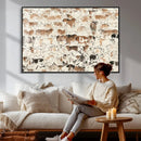 Farmhouse Longhorn Wall Art Canvas Print - Abstract Farm by MyGreatCanvas | Canvas Wall Art Prints | Photo Prints & Wall Decor