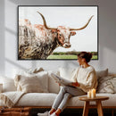 Texas Catle Longhorn Wall Art Canvas Print for Farmhouse by MyGreatCanvas | Canvas Wall Art Prints | Photo Prints & Wall Decor