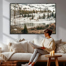 Snowy Mountain Landscape Wall Art Canvas Print, Alpine Pine by MyGreatCanvas | Canvas Wall Art Prints | Photo Prints & Wall Decor