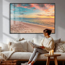 Beach Walk Wall Art Canvas Print – Soft Coastal Photography by MyGreatCanvas | Canvas Wall Art Prints | Photo Prints & Wall Decor