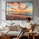 Sunset Beach Wall Art Canvas Print – Soft Coastal by MyGreatCanvas | Canvas Wall Art Prints | Photo Prints & Wall Decor
