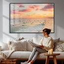 Sunset Beach Wall Art Canvas Print – Soft Coastal by MyGreatCanvas | Canvas Wall Art Prints | Photo Prints & Wall Decor