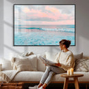 Ocean Wave Wall Art Canvas Print, Pastel Surf Seascape by MyGreatCanvas | Canvas Wall Art Prints | Photo Prints & Wall Decor