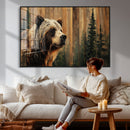 Grizzly Bear Wall Art Canvas Print, Rustic Wildlife Bear by MyGreatCanvas | Canvas Wall Art Prints | Photo Prints & Wall Decor