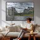 Yosemite Valley River Wall Art Canvas Print, Granite Cliffs by MyGreatCanvas | Canvas Wall Art Prints | Photo Prints & Wall Decor