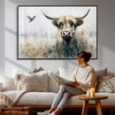 Abstract Highland Cow Animal Wall Art Canvas Print by MyGreatCanvas | Canvas Wall Art Prints | Photo Prints & Wall Decor
