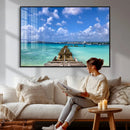 Caribbean Ocean Pier Seascape Wall Art Canvas Print, by MyGreatCanvas | Canvas Wall Art Prints | Photo Prints & Wall Decor