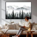 Misty Pine Forest Mountain Landscape Wall Art Canvas Print by MyGreatCanvas | Canvas Wall Art Prints | Photo Prints & Wall Decor