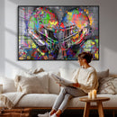 Graffiti Football Helmets Wall Art Canvas Print, Urban by MyGreatCanvas | Canvas Wall Art Prints | Photo Prints & Wall Decor