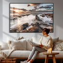 Rocky Coast Ocean Sunset Wall Art Canvas Print, Dramatic by MyGreatCanvas | Canvas Wall Art Prints | Photo Prints & Wall Decor