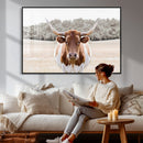 Texas Longhorn Bull Wall Art Canvas Print, Rustic Western by MyGreatCanvas | Canvas Wall Art Prints | Photo Prints & Wall Decor