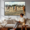 Texas Longhorn Wall Art Canvas Print, Western Ranch Cattle by MyGreatCanvas | Canvas Wall Art Prints | Photo Prints & Wall Decor