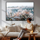 Frosted Fern Wall Art Canvas Print, Soft Winter Botanical by MyGreatCanvas | Canvas Wall Art Prints | Photo Prints & Wall Decor
