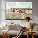 Texas Longhorn Cattle Wall Art Canvas Print, Rustic Ranch by MyGreatCanvas | Canvas Wall Art Prints | Photo Prints & Wall Decor