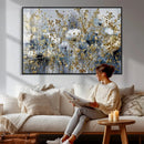 Abstract Floral Wall Art Canvas Print – Gold and Blue by MyGreatCanvas | Canvas Wall Art Prints | Photo Prints & Wall Decor