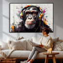 Dj Monkey Wall Art Canvas Print – Colorful Pop Art Banksy by MyGreatCanvas | Canvas Wall Art Prints | Photo Prints & Wall Decor
