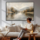 Abstract Landscape Wall Art Canvas Print, Modern Lake by MyGreatCanvas | Canvas Wall Art Prints | Photo Prints & Wall Decor
