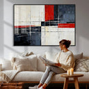 Navy Red Abstract Wall Art Canvas Print, Modern Luxury by MyGreatCanvas | Canvas Wall Art Prints | Photo Prints & Wall Decor