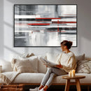 Gray Red Abstract Wall Art Canvas Print, Modern Abstract by MyGreatCanvas | Canvas Wall Art Prints | Photo Prints & Wall Decor