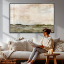 Muted Watercolor Hill Landscape Print — Beige Taupe Cloudy by MyGreatCanvas | Canvas Wall Art Prints | Photo Prints & Wall Decor