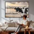 Texas Longhorn Bull Rustic Wall Art Canvas Print by MyGreatCanvas | Canvas Wall Art Prints | Photo Prints & Wall Decor
