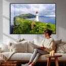 Cliffside Lighthouse Wall Art Canvas Print – Coastal by MyGreatCanvas | Canvas Wall Art Prints | Photo Prints & Wall Decor