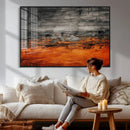 Black Orange Abstract Wall Art Canvas Print Modern Textured by MyGreatCanvas | Canvas Wall Art Prints | Photo Prints & Wall Decor