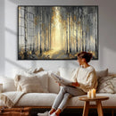 Abstract Birch Forest Wall Art Canvas Print – Modern Gold by MyGreatCanvas | Canvas Wall Art Prints | Photo Prints & Wall Decor