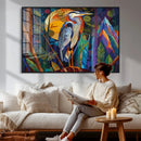 Colorful Heron Wall Art Canvas Print Tropical Bird Abstract by MyGreatCanvas | Canvas Wall Art Prints | Photo Prints & Wall Decor