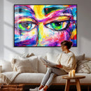 Colorful Abstract Face Wall Art Canvas Print – Modern Pop by MyGreatCanvas | Canvas Wall Art Prints | Photo Prints & Wall Decor