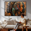 Abstract Afro American Women Wall Art Canvas Print by MyGreatCanvas | Canvas Wall Art Prints | Photo Prints & Wall Decor