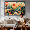 Yayoi Kusama Boho Mountain Landscape Large Wall Art, by MyGreatCanvas | Canvas Wall Art Prints | Photo Prints & Wall Decor