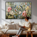 Vintage Birds and Flowers Wall Art Canvas Print, Botanical by MyGreatCanvas | Canvas Wall Art Prints | Photo Prints & Wall Decor