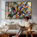 Geometric Abstract Wall Art Canvas Print, Orange Blue by MyGreatCanvas | Canvas Wall Art Prints | Photo Prints & Wall Decor